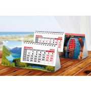 Календарь-домик с перекидным блоком «Голубое озеро + Алые паруса» 2026г, Lamark