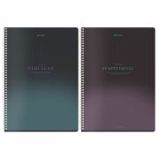 Тетрадь А4, 96 л., BRAUBERG, гребень, клетка, Soft Touch, «Peaceful» (микс в спайке), 405312