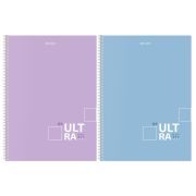 Тетрадь А4, 96 л., BRAUBERG, гребень, клетка, матовая ламинация, «UltraTone» (микс в спайке), 405317