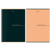 Тетрадь А4, 96 л., BRAUBERG, гребень, клетка, матовая ламинация, «Минимал_Цвет» (микс в спайке), 405319