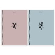 Тетрадь А4, 96 л., BRAUBERG, гребень, клетка, матовая ламинация, «Пастель_3» (микс в спайке), 405320