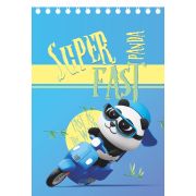 Блокнот на гребне Lamark «Супер панда», А6 (100х142 мм), 40 л., клетка