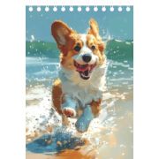 Блокнот на гребне Lamark «Счастливый корги», А6 (100х142 мм), 40 л., клетка