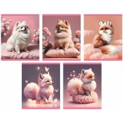 Тетрадь Lamark «Зефирка», А5, 165х205 мм, 48 л., на скобе, клетка, обложка - мелованный картон