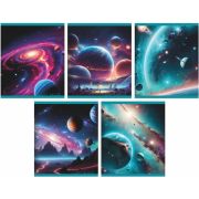 Тетрадь Lamark «Галактика», А5, 165х205 мм, 48 л., на скобе, клетка, обложка - мелованный картон