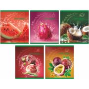 Тетрадь Lamark «Фрукты», А5, 165х205 мм, 48 л., на скобе, клетка, обложка - мелованный картон