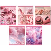 Тетрадь Lamark «Розовый стиль», А5, 165х205 мм, 48 л., на скобе, клетка, обложка - мелованный картон,  ламинация soft touch, закругленные углы