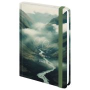 Ежедневник датированный 2026 с резинкой 145х203 мм, А5, BRAUBERG, твердый, «Спокойствие», 117343