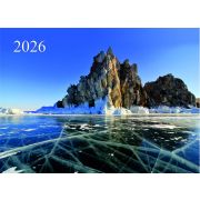 Календарь квартальный на 3-х спиралях 3-х блочный 2026 «Байкал зимой», Lamark
