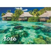 Календарь квартальный на 3-х спиралях 3-х блочный 2026 «Остров в океане», Lamark