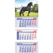 Календарь квартальный на 3-х спиралях 3-х блочный 2026 «Символ года-Год Лошади. Вороной», Lamark