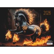 Календарь квартальный на 3-х спиралях 3-х блочный 2026 «Символ года-Год Огненной Лошади», Lamark