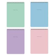 Блокнот А5 146х206 мм, 60 л., гребень, картон, жесткая подложка, клетка, BRAUBERG «Minimal Pastel», 116427