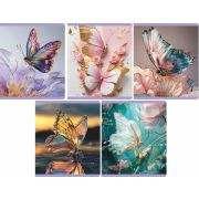 Тетрадь Lamark «Бабочки», А5, 165х205 мм, 48 л., на скобе, клетка, обложка - мелованный картон, ламинация soft touch, закругленные углы