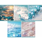 Тетрадь Lamark «Морские краски», А5, 165х205 мм, 48 л., на скобе, клетка, обложка - мелованный картон, глянцевая ламинация, закругленные углы