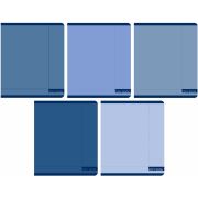 Тетрадь Lamark «Синяя гамма», А5, 165х205 мм, 48 л., на скобе, клетка, обложка - мелованный картон, матовая ламинация,  закругленные углы