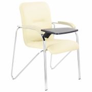 Кресло со столом BRABIX «Samba CF-108 BOX-2», хром каркас, кожзам бежевый, разобрано, 533219