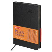 Ежедневник датированный 2026 А5 138x213 мм, BRAUBERG «Stylish», под кожу, гибкий, черный, 117097