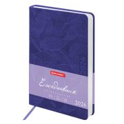 Ежедневник датированный 2026 А5 138x213 мм, BRAUBERG «Foliage», под кожу, гибкий, сиреневый, 117131