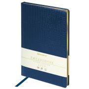 Ежедневник датированный 2026, БОЛЬШОЙ ФОРМАТ 210х297 мм, А4, BRAUBERG «Comodo», под кожу, синий, 117243