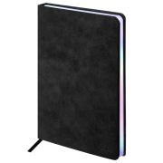 Ежедневник датированный 2026 А5 138х213 мм, BRAUBERG «Ice», под кожу, черный, 117393