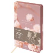 Ежедневник датированный 2026 А5 138x213 мм, BRAUBERG «Vista», под кожу твердый, «Tenderness», 117455