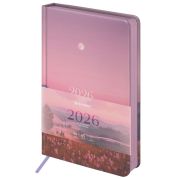 Ежедневник датированный 2026 А5 138x213 мм, BRAUBERG «Vista», под кожу твердый, «Serenity», 117459