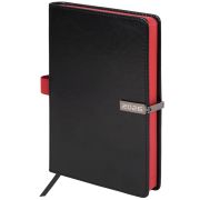 Ежедневник датированный 2026 А5 138x213 мм, BRAUBERG «Inspiration», под кожу, цветной срез, черный, 117473