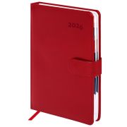 Ежедневник датированный 2026 А5 148х218 мм, GALANT «Ritter», под кожу, красный, 117489