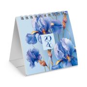 Календарь-домик настольный на гребне, 2026 г., BRAUBERG, 101х101 мм, «Цветы», 117275
