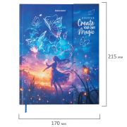 Дневник 1-11 класс 48 л., твердый, BRAUBERG, матовая ламинация, магнитный клапан, закладка-ляссе, с подсказом, «Magic», 107243