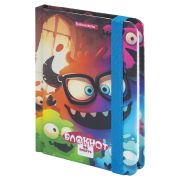 Блокнот с резинкой в клетку 96 л., МАЛЫЙ ФОРМАТ А6, 109х148 мм, BRAUBERG, кросс-серия «МОНСТРИКИ», 117001