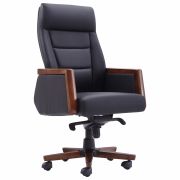 Кресло HAWASAN (ХАВАСАН) «Overlord EX-770», мультиблок, дерево, натуральная кожа, черное, 532934