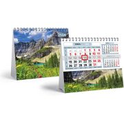 Календарь-домик 3х блочный с перекидным блоком, с курсором «Лето в горах» 2026г, Lamark