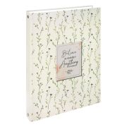 Тетрадь на кольцах БОЛЬШАЯ А4, 215х305 мм, 100 л., твердый картон, клетка, BRAUBERG, «Цветы», 405412