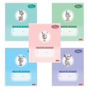 Тетрадь 18 л., HATBER клетка, обложка картон, «Маленький альпака» (микс в спайке), 091390, 18Т5В1