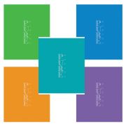 Тетрадь А5, 48 л. HATBER-ECO скоба, офсет №2 ЭКОНОМ, линия, обложка картон, PUREcolour (микс), 092116, 48Т5C2