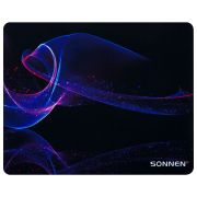 Коврик для мыши SONNEN «NEON WAVE» резина + ткань, 250х200х2 мм, 513958