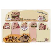 Закладки клейкие бумажные «Капибара» с печатью (6 видов х 15 листов), ассорти, 81278