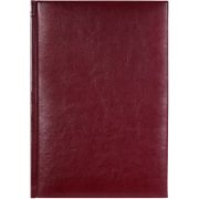 Ежедневник 2026 Lamark БОЛЬШОЙ ФОРМАТ Sigma A4 бордовый, 320 стр., искусственная кожа, перфорация угла, ляссе, белый блок