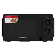 Микроволновая печь SONNEN MW2070BL-6MB, 20 л, 700 Вт, таймер, механическое управление, ручка, черная, 454983