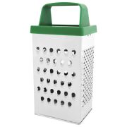 Терка 4 грани 18,2х6,2х8,5 см, белая жесть с пластиковой ручкой, BOOMHOUSE (БумХаус) Basic, 701860