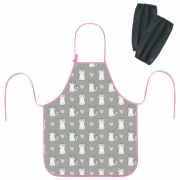 Фартук с нарукавниками для уроков труда ЮНЛАНДИЯ, регулировка по росту, 46х54 см, «Sweet whiskers», 273766