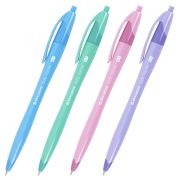 Ручка шариковая автоматическая масляная BRAUBERG «DUAL COLOR», СИНЯЯ, игольчатый наконечник 0,7 мм, линия письма 0,35 мм, 144327