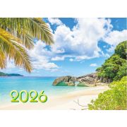 Календарь квартальный на 3-х спиралях 3-х блочный 2026 «Райский уголок», Lamark