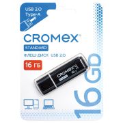 Флеш-диск 16 GB, CROMEX (КРОМЕКС) Standard USB 2.0, черный, 514158