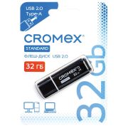 Флеш-диск 32 GB, CROMEX (КРОМЕКС) Standard USB 2.0, черный, 514159