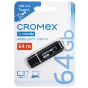 Флеш-диск 64 GB, CROMEX (КРОМЕКС) Standard USB 2.0, черный, 514160