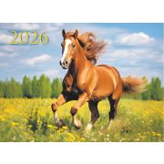 Календарь квартальный на 3-х спиралях 3-х блочный 2026 «Символ года-Год Лошади. Скаковая», Lamark