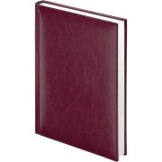 Ежедневник 2026 Lamark Birmingham A5 бордовый, 352 стр., искусственная кожа, белый блок, прошивка по периметру, перфорация угла, ляссе.